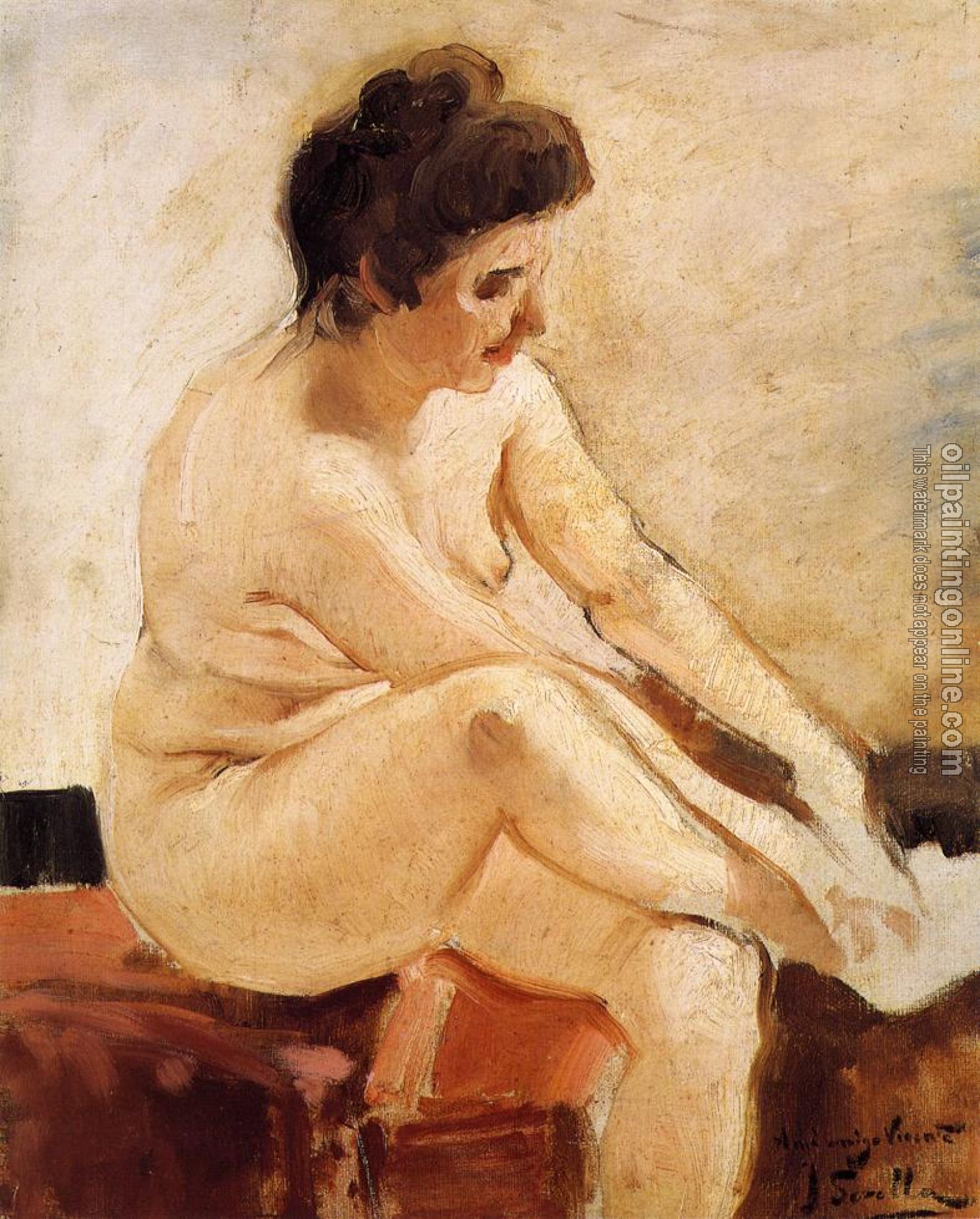 Joaquin Sorolla y Bastida - Seated Nude